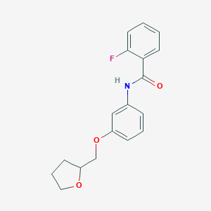 2-fluoro-N-[3-(tetrahydro-2-furanylmethoxy)phenyl]benzamide