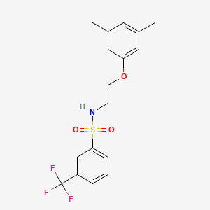 molecular formula C17H18F3NO3S B2503897 N-(2-(3,5-dimethylphenoxy)ethyl)-3-(trifluoromethyl)benzenesulfonamide CAS No. 1105221-84-8