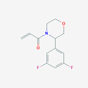 molecular formula C13H13F2NO2 B2503914 1-[3-(3,5-Difluorophenyl)morpholin-4-yl]prop-2-en-1-one CAS No. 2305396-33-0