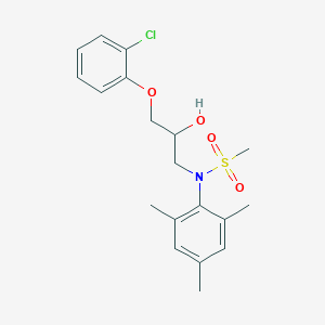 molecular formula C19H24ClNO4S B2503915 N-(3-(2-chlorophenoxy)-2-hydroxypropyl)-N-mesitylmethanesulfonamide CAS No. 1040643-84-2