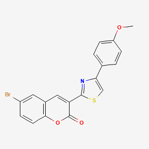 molecular formula C19H12BrNO3S B2503916 6-Bromo-3-[4-(4-methoxy-phenyl)-thiazol-2-yl]-chromen-2-one CAS No. 317376-11-7