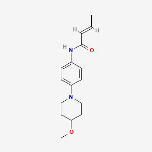 (E)-N-(4-(4-methoxypiperidin-1-yl)phenyl)but-2-enamide