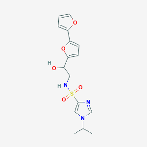 molecular formula C16H19N3O5S B2503927 N-(2-{[2,2'-联呋喃]-5-基}-2-羟基乙基)-1-(丙-2-基)-1H-咪唑-4-磺酰胺 CAS No. 2320573-41-7