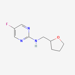 molecular formula C9H12FN3O B2503935 5-fluoro-N-(oxolan-2-ylmethyl)pyrimidin-2-amine CAS No. 1566574-70-6
