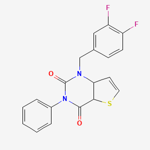 molecular formula C19H12F2N2O2S B2503938 1-[(3,4-difluorophenyl)methyl]-3-phenyl-1H,2H,3H,4H-thieno[3,2-d]pyrimidine-2,4-dione CAS No. 1326904-98-6