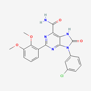 molecular formula C20H16ClN5O4 B2503952 9-(3-chlorophenyl)-2-(2,3-dimethoxyphenyl)-8-oxo-8,9-dihydro-7H-purine-6-carboxamide CAS No. 852452-81-4