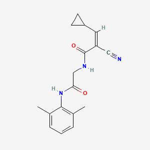 molecular formula C17H19N3O2 B2503961 (Z)-2-Cyano-3-cyclopropyl-N-[2-(2,6-dimethylanilino)-2-oxoethyl]prop-2-enamide CAS No. 2411335-44-7