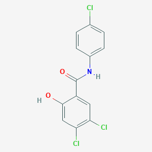 molecular formula C13H8Cl3NO2 B2503973 4,5-Dichloro-N-(4-chlorophenyl)-2-hydroxybenzamide CAS No. 725736-99-2