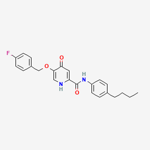 molecular formula C23H23FN2O3 B2503978 N-(4-butylphenyl)-5-((4-fluorobenzyl)oxy)-4-oxo-1,4-dihydropyridine-2-carboxamide CAS No. 1021261-75-5