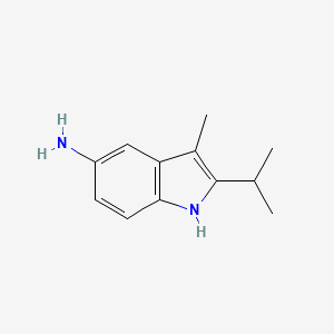 molecular formula C12H16N2 B2503980 2-Isopropyl-3-methyl-1H-indol-5-amine CAS No. 1780598-65-3
