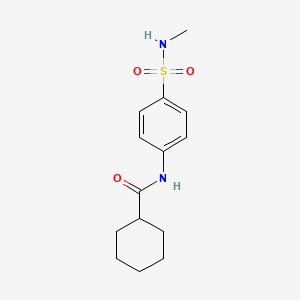 molecular formula C14H20N2O3S B2503986 N-[4-(メチルスルファモイル)フェニル]シクロヘキサンカルボンアミド CAS No. 881291-49-2