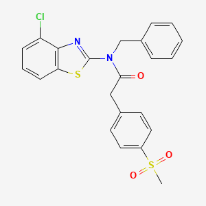 N-benzyl-N-(4-chlorobenzo[d]thiazol-2-yl)-2-(4-(methylsulfonyl)phenyl)acetamide