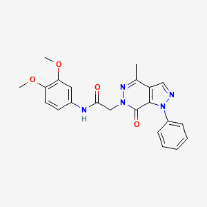 molecular formula C22H21N5O4 B2503991 N-(3,4-dimethoxyphenyl)-2-(4-methyl-7-oxo-1-phenyl-1H-pyrazolo[3,4-d]pyridazin-6(7H)-yl)acetamide CAS No. 941914-93-8