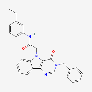 molecular formula C27H24N4O2 B2503994 2-(3-benzyl-4-oxo-3H-pyrimido[5,4-b]indol-5(4H)-yl)-N-(3-ethylphenyl)acetamide CAS No. 1189992-42-4