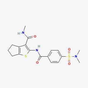 2-[4-(dimethylsulfamoyl)benzamido]-N-methyl-4H,5H,6H-cyclopenta[b]thiophene-3-carboxamide