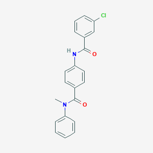 molecular formula C21H17ClN2O2 B250401 3-chloro-N-{4-[(methylanilino)carbonyl]phenyl}benzamide 