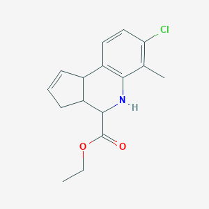 molecular formula C16H18ClNO2 B250402 ethyl 7-chloro-6-methyl-3a,4,5,9b-tetrahydro-3H-cyclopenta[c]quinoline-4-carboxylate 