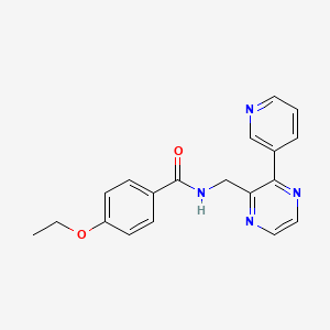 molecular formula C19H18N4O2 B2504033 4-ethoxy-N-((3-(pyridin-3-yl)pyrazin-2-yl)methyl)benzamide CAS No. 2034614-72-5