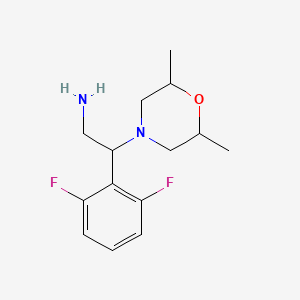 molecular formula C14H20F2N2O B2504038 2-(2,6-二氟苯基)-2-(2,6-二甲基吗啉-4-基)乙胺 CAS No. 1052562-21-6