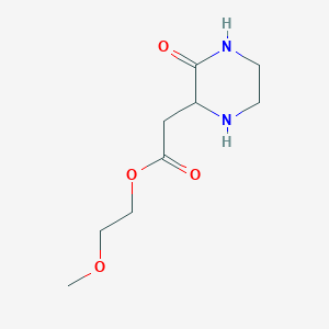 molecular formula C9H16N2O4 B2504039 2-Methoxyethyl 2-(3-oxo-2-piperazinyl)acetate CAS No. 1008377-14-7