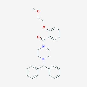 molecular formula C27H30N2O3 B250404 1-Benzhydryl-4-[2-(2-methoxyethoxy)benzoyl]piperazine 