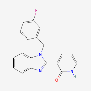 molecular formula C19H14FN3O B2504042 3-[1-(3-fluorobenzyl)-1H-1,3-benzimidazol-2-yl]-2(1H)-pyridinone CAS No. 861212-04-6