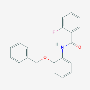 molecular formula C20H16FNO2 B250405 N-[2-(benzyloxy)phenyl]-2-fluorobenzamide 