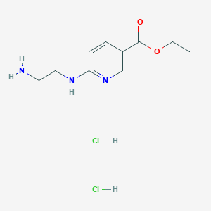 Ethyl 6-[(2-aminoethyl)amino]pyridine-3-carboxylate dihydrochloride
