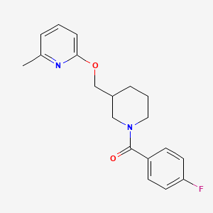 molecular formula C19H21FN2O2 B2504062 (4-Fluorophenyl)-[3-[(6-methylpyridin-2-yl)oxymethyl]piperidin-1-yl]methanone CAS No. 2380035-00-5