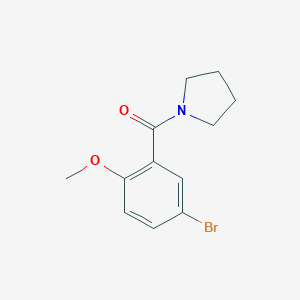 molecular formula C12H14BrNO2 B250407 (5-Bromo-2-methoxyphenyl)(pyrrolidin-1-yl)methanone 