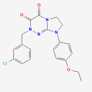 molecular formula C20H19ClN4O3 B2504074 2-(3-chlorobenzyl)-8-(4-ethoxyphenyl)-7,8-dihydroimidazo[2,1-c][1,2,4]triazine-3,4(2H,6H)-dione CAS No. 941960-15-2