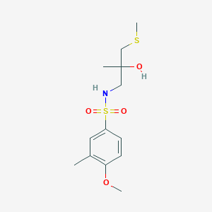 molecular formula C13H21NO4S2 B2504088 N-(2-羟基-2-甲基-3-(甲硫基)丙基)-4-甲氧基-3-甲基苯磺酰胺 CAS No. 1795085-41-4