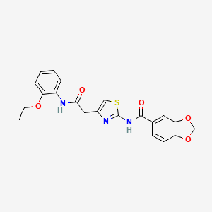 B2504091 N-(4-(2-((2-ethoxyphenyl)amino)-2-oxoethyl)thiazol-2-yl)benzo[d][1,3]dioxole-5-carboxamide CAS No. 941985-14-4