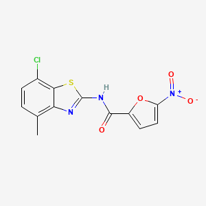 molecular formula C13H8ClN3O4S B2504092 N-(7-chloro-4-methylbenzo[d]thiazol-2-yl)-5-nitrofuran-2-carboxamide CAS No. 862807-44-1