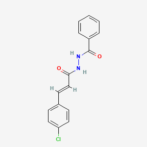 molecular formula C16H13ClN2O2 B2504095 (2E)-N'-[(E)-苯甲酰基]-3-(4-氯苯基)丙-2-烯酰肼 CAS No. 1572040-08-4