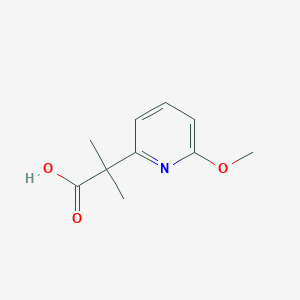 B2504097 2-(6-Methoxypyridin-2-yl)-2-methylpropanoic acid CAS No. 1256586-09-0