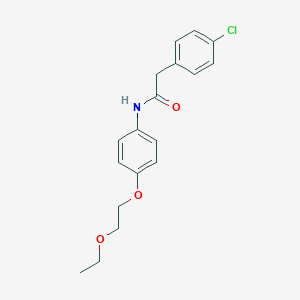 molecular formula C18H20ClNO3 B250410 2-(4-chlorophenyl)-N-[4-(2-ethoxyethoxy)phenyl]acetamide 