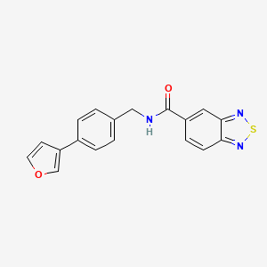 molecular formula C18H13N3O2S B2504105 N-(4-(呋喃-3-基)苄基)苯并[c][1,2,5]噻二唑-5-甲酰胺 CAS No. 2034378-73-7