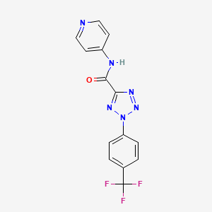 molecular formula C14H9F3N6O B2504114 N-(pyridin-4-yl)-2-(4-(trifluoromethyl)phenyl)-2H-tetrazole-5-carboxamide CAS No. 1396798-86-9