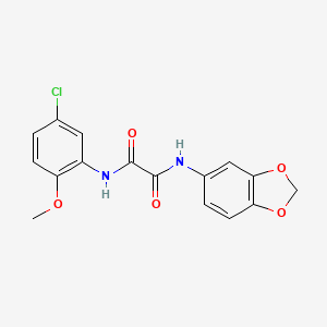 molecular formula C16H13ClN2O5 B2504117 N1-(benzo[d][1,3]dioxol-5-yl)-N2-(5-chloro-2-methoxyphenyl)oxalamide CAS No. 941939-71-5