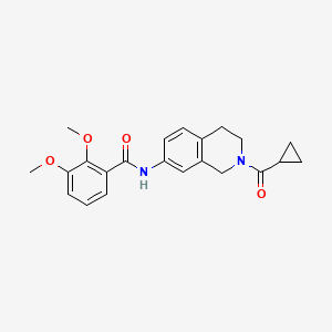 molecular formula C22H24N2O4 B2504120 N-(2-(cyclopropanecarbonyl)-1,2,3,4-tetrahydroisoquinolin-7-yl)-2,3-dimethoxybenzamide CAS No. 955643-37-5