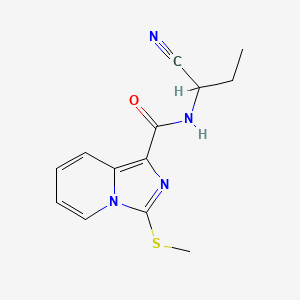 molecular formula C13H14N4OS B2504122 N-(1-cyanopropyl)-3-(methylsulfanyl)imidazo[1,5-a]pyridine-1-carboxamide CAS No. 1311752-83-6