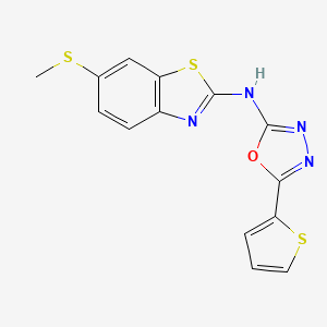 N-(6-(methylthio)benzo[d]thiazol-2-yl)-5-(thiophen-2-yl)-1,3,4-oxadiazol-2-amine