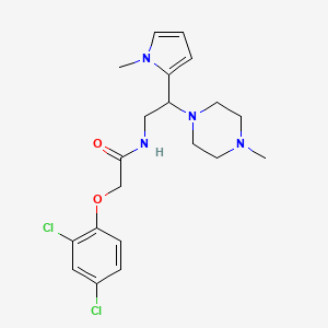 molecular formula C20H26Cl2N4O2 B2504126 2-(2,4-dichlorophenoxy)-N-(2-(1-methyl-1H-pyrrol-2-yl)-2-(4-methylpiperazin-1-yl)ethyl)acetamide CAS No. 1049416-96-7