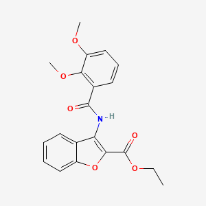 molecular formula C20H19NO6 B2504132 Ethyl 3-[(2,3-dimethoxybenzoyl)amino]-1-benzofuran-2-carboxylate CAS No. 847405-80-5