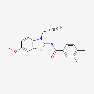 molecular formula C20H18N2O2S B2504143 N-(6-甲氧基-3-丙-2-炔基-1,3-苯并噻唑-2-亚甲基)-3,4-二甲基苯甲酰胺 CAS No. 1006011-30-8