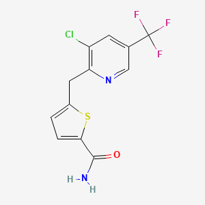 5-{[3-Chloro-5-(trifluoromethyl)-2-pyridinyl]methyl}-2-thiophenecarboxamide