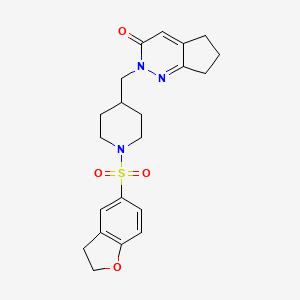 2-{[1-(2,3-dihydro-1-benzofuran-5-sulfonyl)piperidin-4-yl]methyl}-2H,3H,5H,6H,7H-cyclopenta[c]pyridazin-3-one