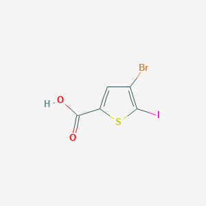 molecular formula C5H2BrIO2S B2504160 4-Bromo-5-iodothiophene-2-carboxylic acid CAS No. 2385445-19-0