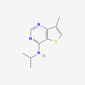 molecular formula C10H13N3S B2504168 7-甲基-N-丙-2-基噻吩并[3,2-d]嘧啶-4-胺 CAS No. 676546-07-9